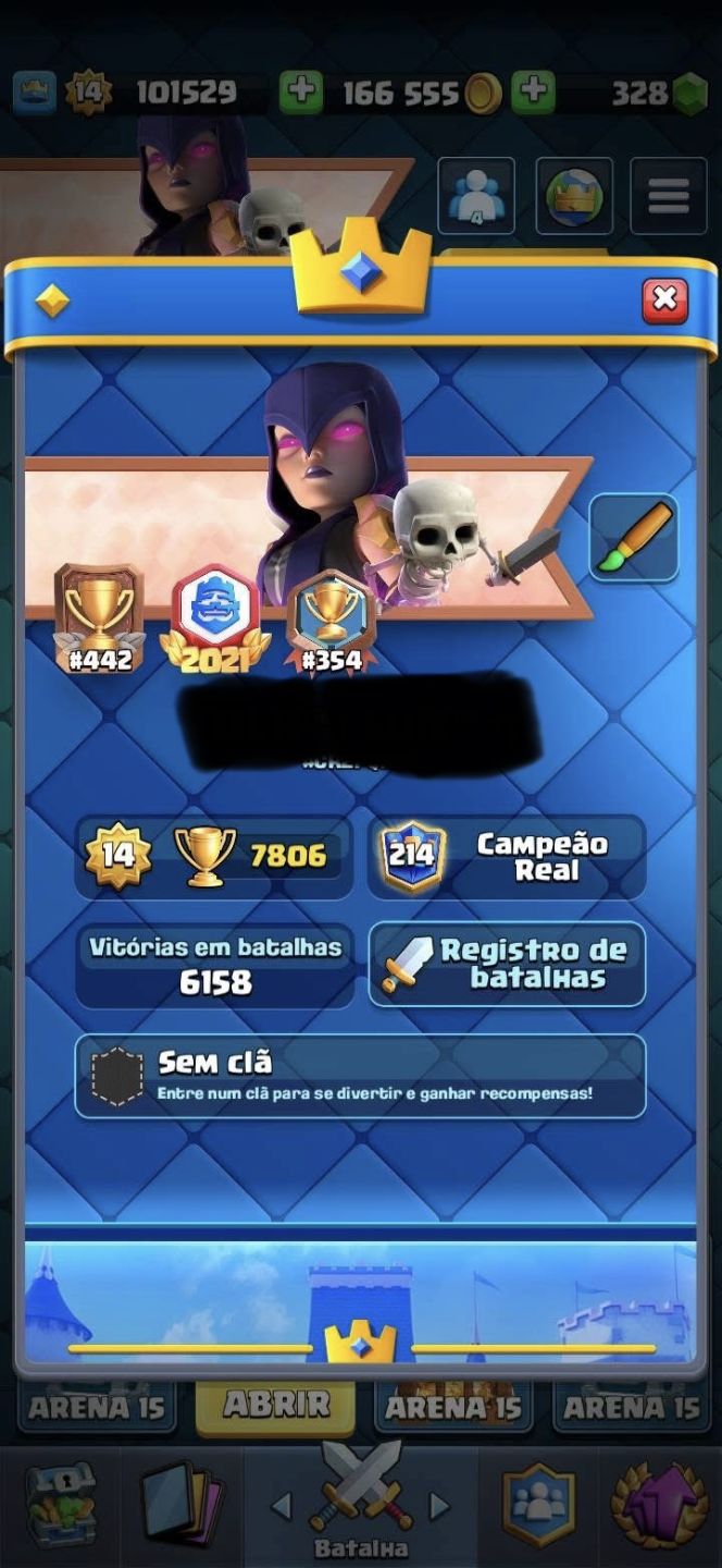 UP DE CONTAS CLASH ROYALE
