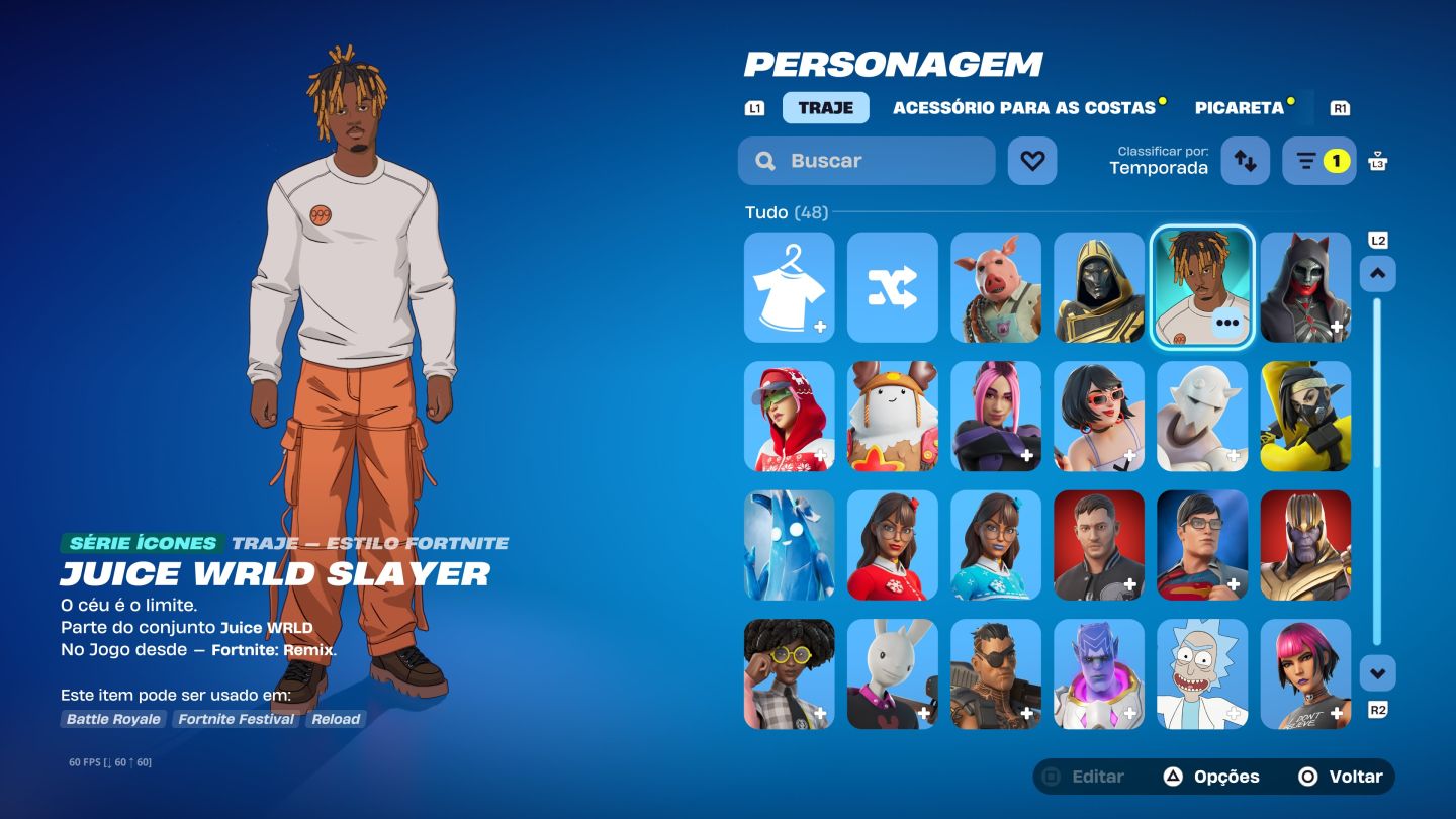 Conta fortnite top , Neymar , laracroft e mais