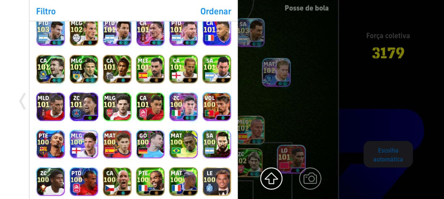 Conta eFootball com cassilas,Suárez, Thiago Alcântara e etc, com 3178+ de força!