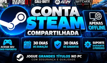 Conta Steam com GTA 5 Compartilhada | Apenas Offline | 30 Dias de Duração