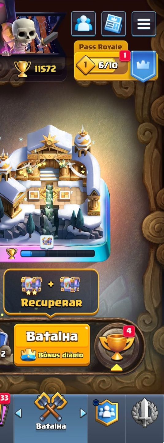 Conta Clash Royale 11k troféu, rei nível 15