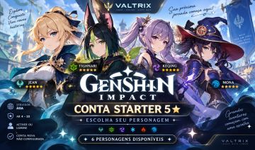 Genshin Impact | Conta Starter 5 | Escolha seu Personagem | Ásia