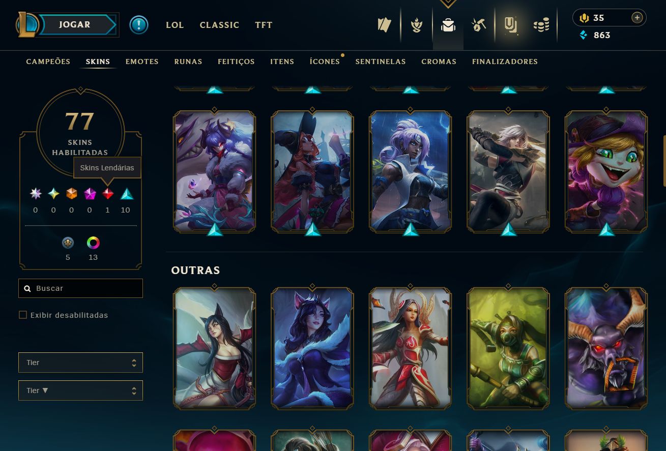 [ACESSO IMEDIATO] Ouro IV MD5 77 Skins 60 PDL