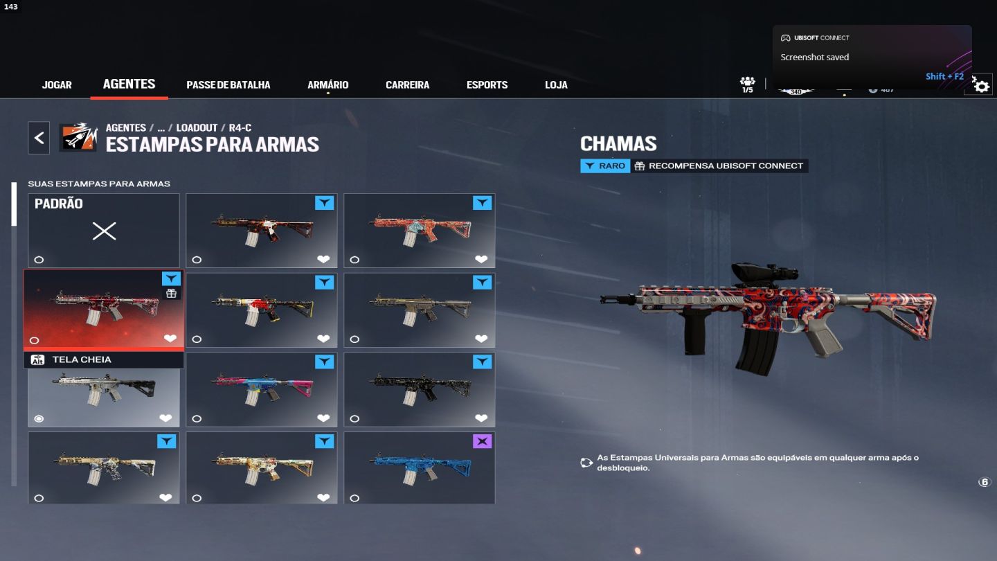 Conta Full Geleira e com Carbono de R6