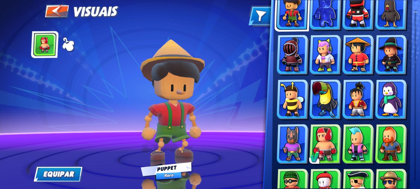 CONTA DE STUMBLE GUYS NO PREÇO!!! SKINS, HABILIDADES E ETC