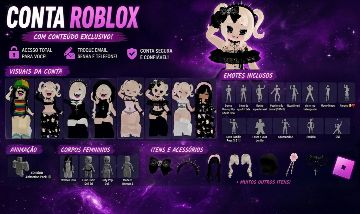 Conta de roblox feminina com skins bonitas