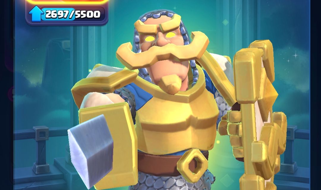 Clash royale, deck de log bait evocannon quase no máximo, 4 heróis e 10 evo