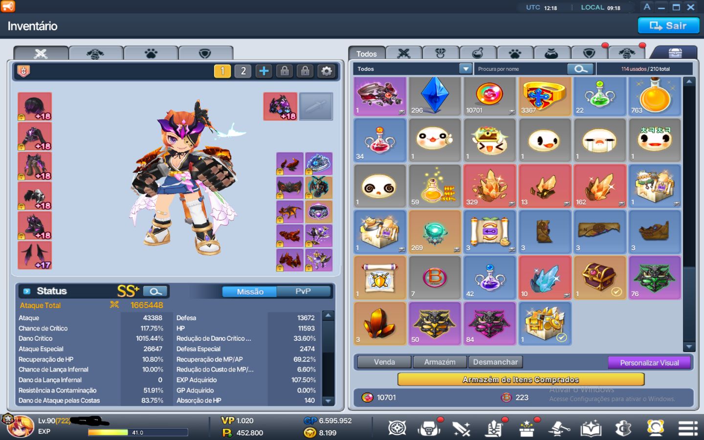 Grand Chase Classic | CLV 722 | 10 Cartas Reaper | Full Set Void | Conta End Gam