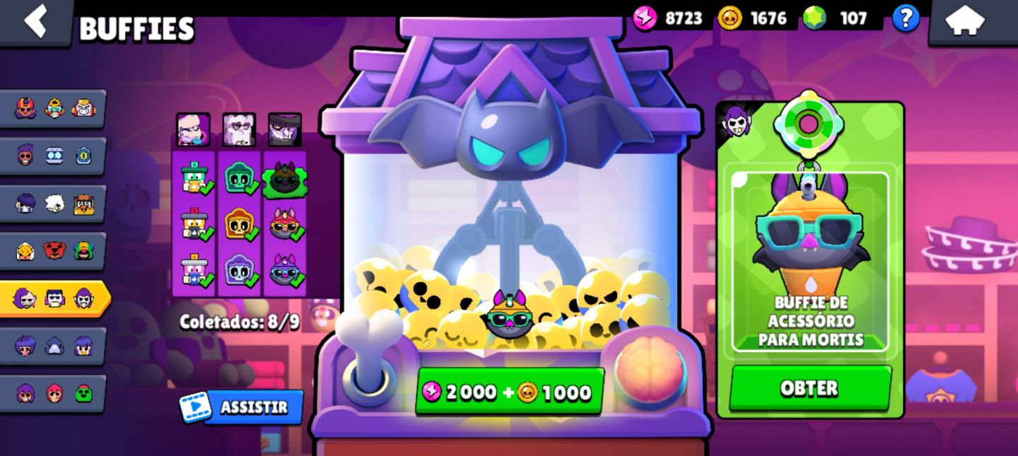 Conta brawl: 34k trofeus bem upada em recursos