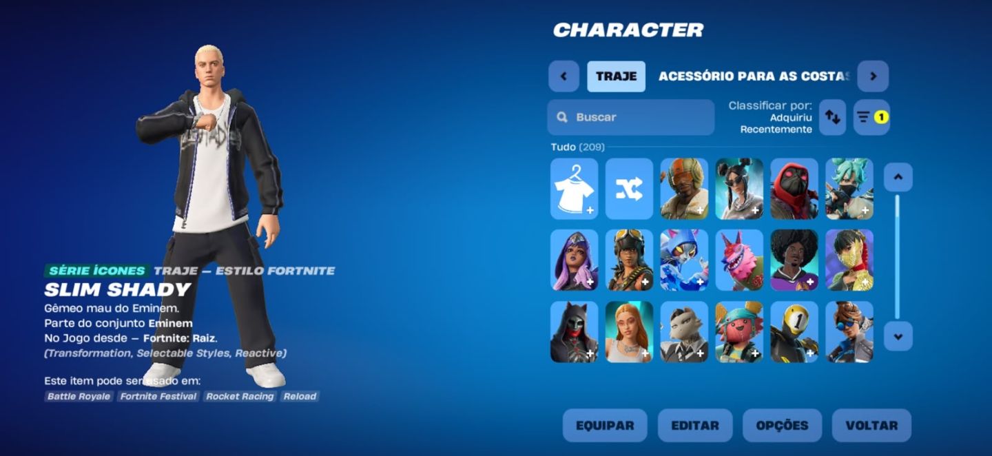 Conta de fortnite antiga (skins, emotes e picaretas raras e diversas)