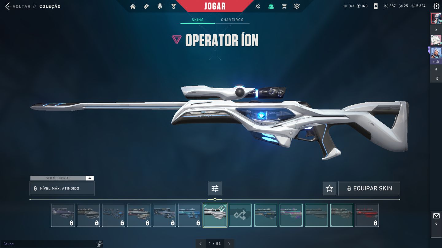 Conta Nivel 300 com varias Skin, Mais de 2k de Skin