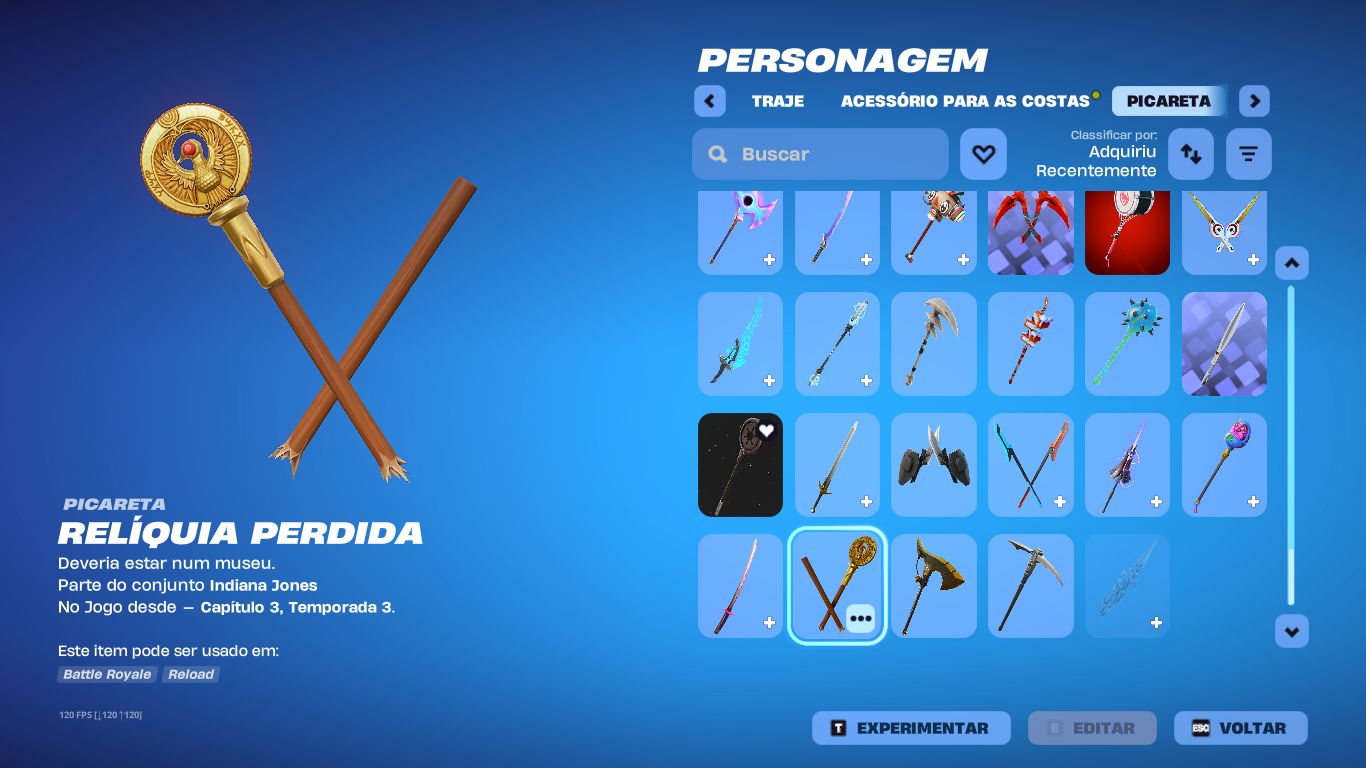 Conta de fortnite com 122 skins, 100 picaretas e atualmente com o clube ativado.