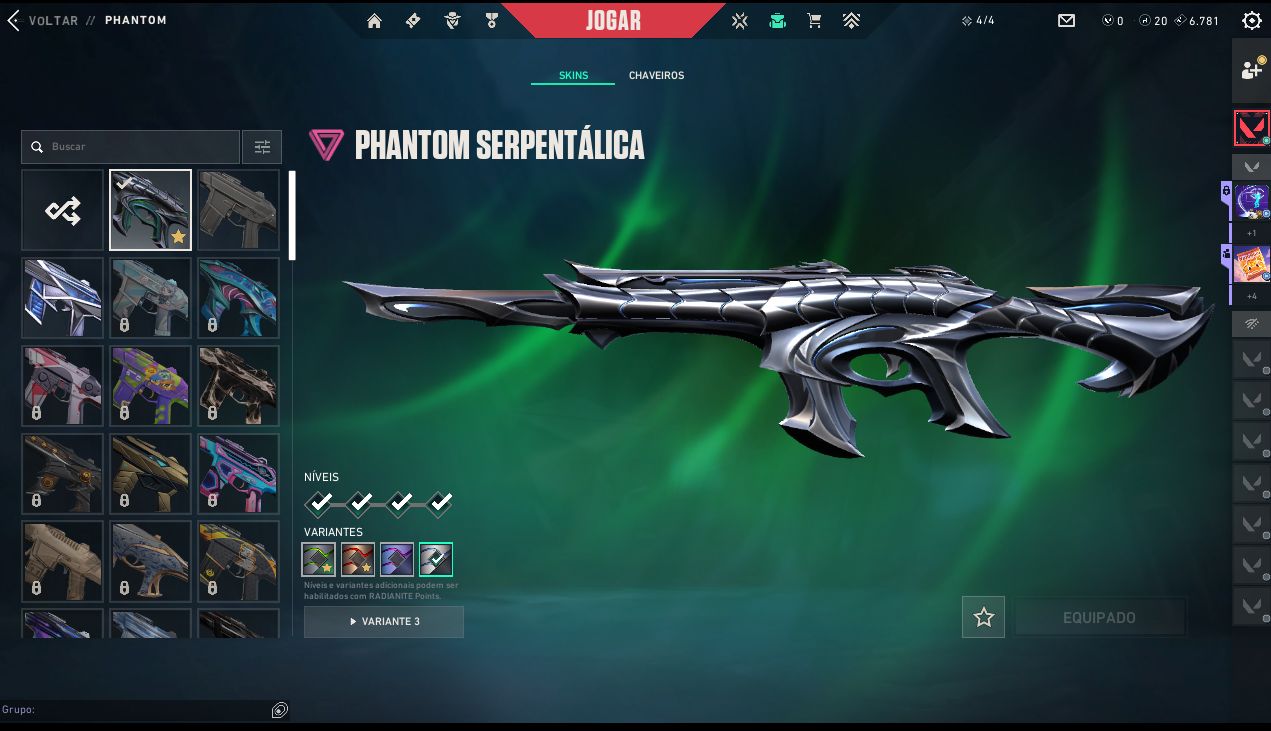 CONTA VALORANT EX IMORTAL ATUAL ASC 3 COM MUITA SKIN