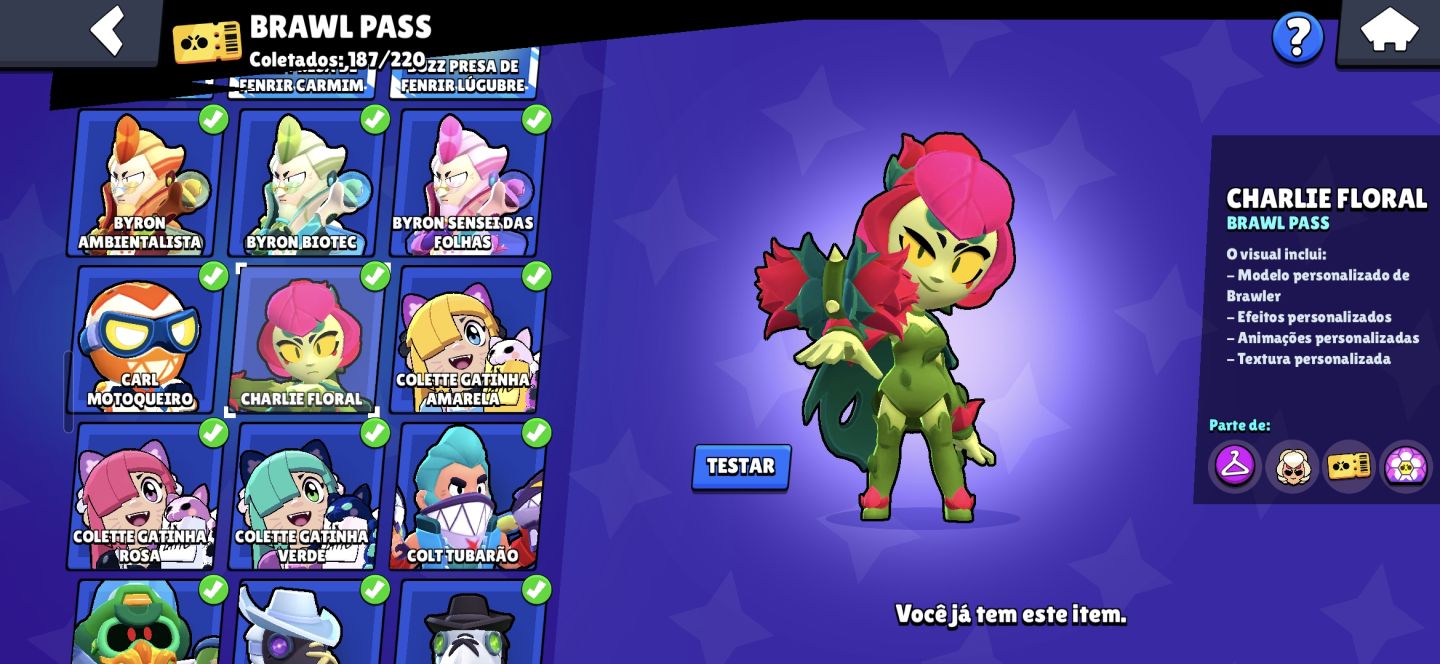 CONTA RARA DE BRAWL STARS, 4 RANK 35, PRESTIGIO 3, MESTRES 2024