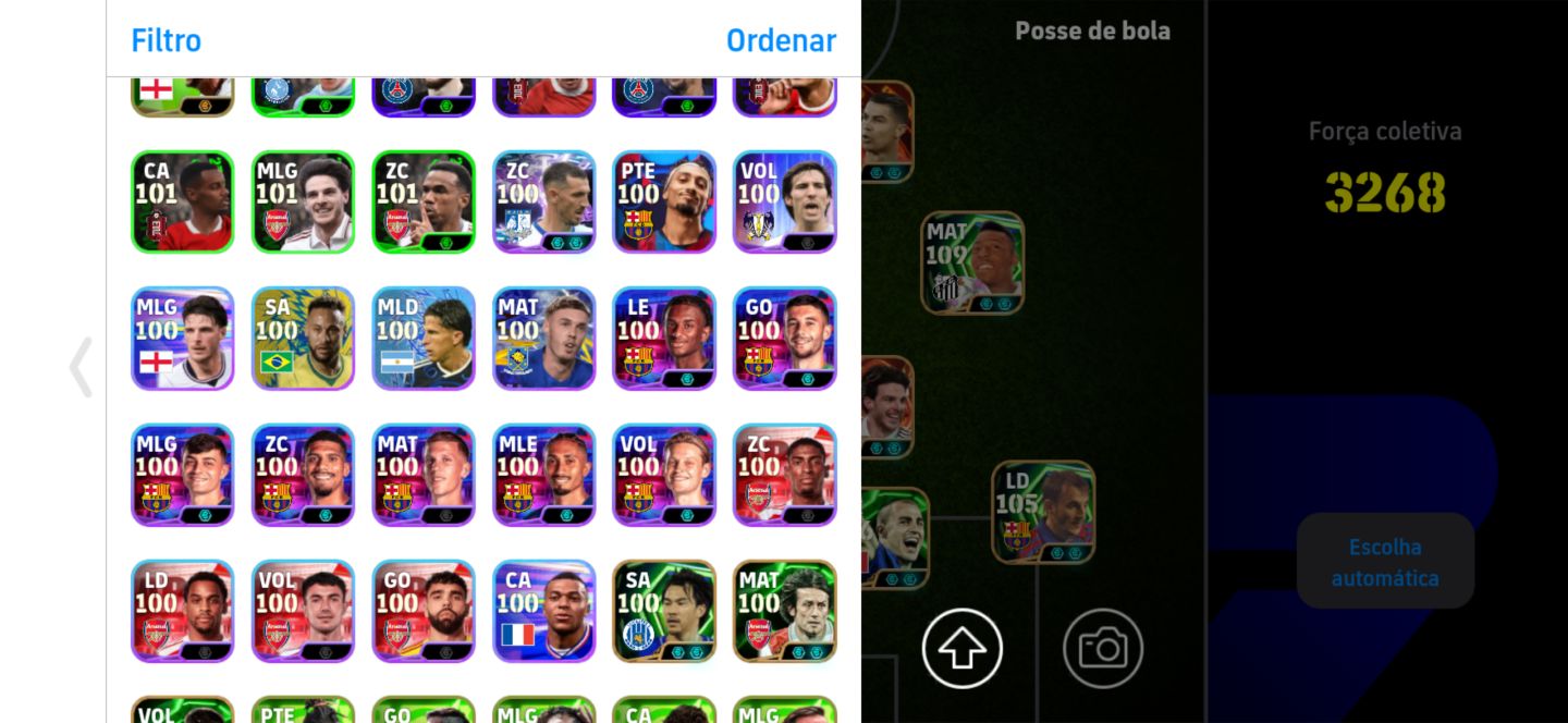 CONTA eFOOTBALL 2026 3268 FORÇA COLETIVA | ELENCO 109+