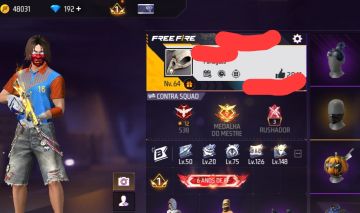 Conta de free fire de 6 anos nível 64 skins antigas