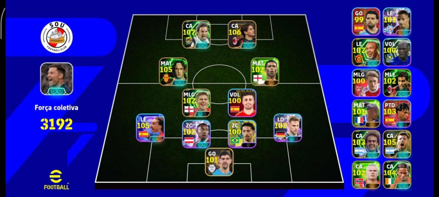 Conta eFootball | Del Piero + Alexandre Pato + Totti | FC 3192