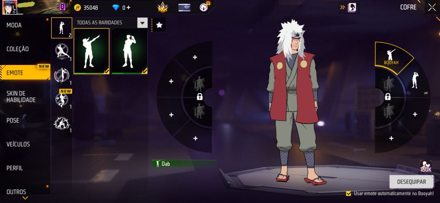 CONTA FREE FIRE COM CONJUNTO JIRAIYA | MP40 MARATONA URBANA | UMP BOOYAH