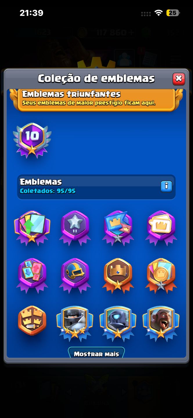 Conta clash royale 13750 troféus level 16