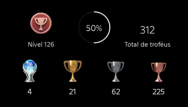 Conta PS5 4 PLATINAS