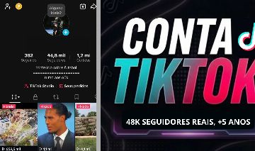 CONTA TIKTOK 46K - ANTIGA (5+ ANOS), SEGUIDOR REAL, SEM DOC, LIVE, LINK NA BIO
