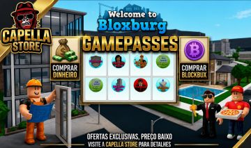 BEM-VINDO AOBLOXBURG ROBLOX - GAMEPASSES DINHEIRO E BLOCKBUX BARATO