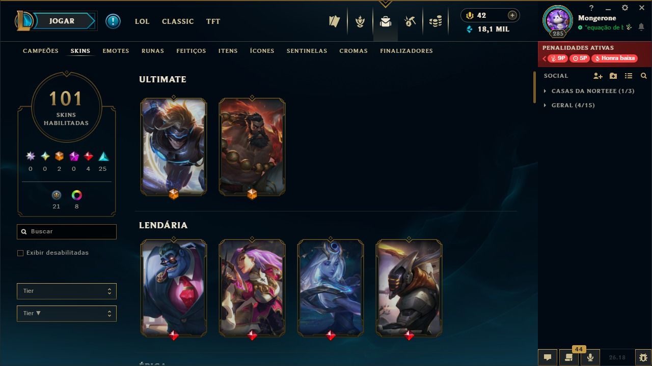 CONTA DE LEAGUE OF LEGENDS À VENDA !!!!