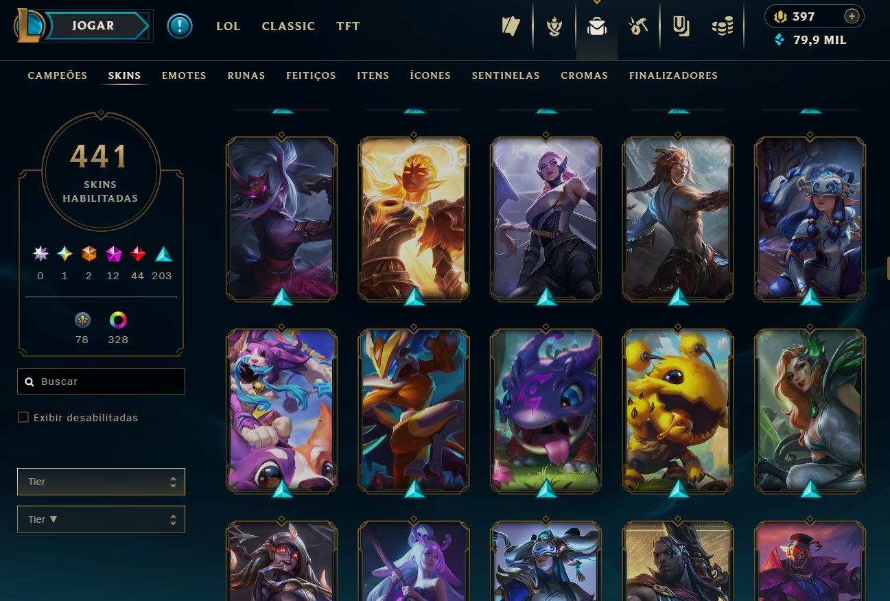 Conta LoL Nivel 700+ Com Skin JINX ARCANE e muito mais!