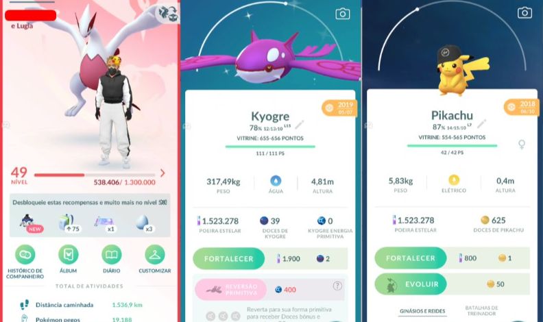 CONTA POKEMON GO LEVEL 49 | 127 LENDARIO | 20 BRILHANTE | LENDARIO E PKM ANTIGOS