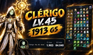 AION 2 GLOBAL | CLÉRIGO LVL 45 | 1913 GS 84KCp | VIP ATIVO |ARIELSA Acet Ofertas