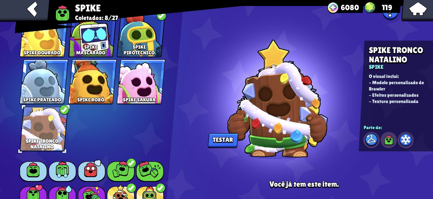 Conta de brawl stars com 28k de troféus e muitas skins raras.