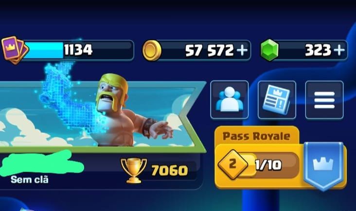 Conta de Clash Royale com torre do rei nível 12