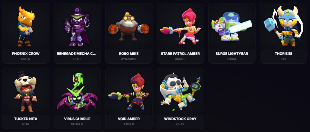 CONTA ENDGAME BRAWL STARS - 84.6K+ TROFÉUS - 514 SKINS COMPRADAS(Ler descrição)