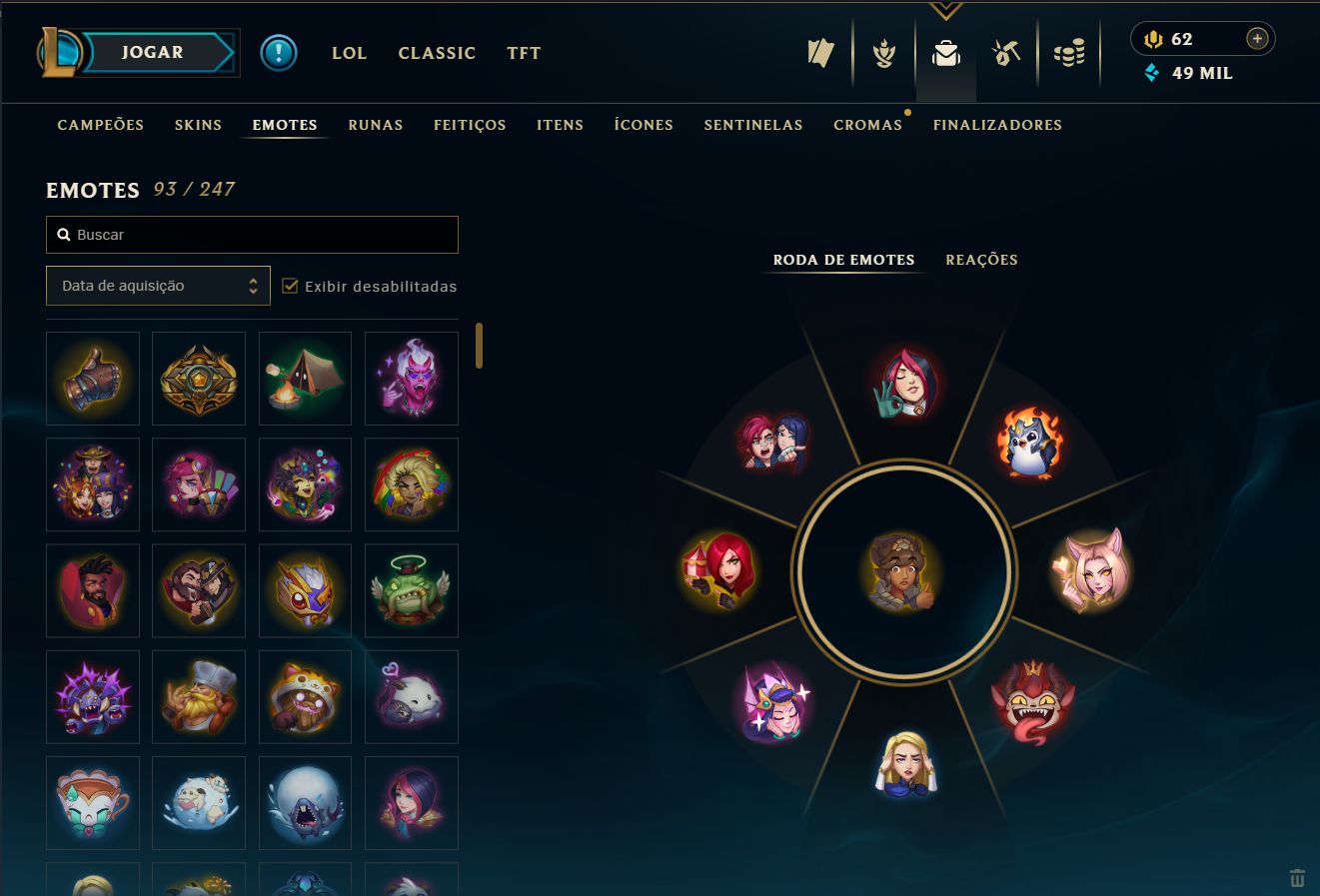 Conta lol lvl 176 - platina 4 (SOLOQ)