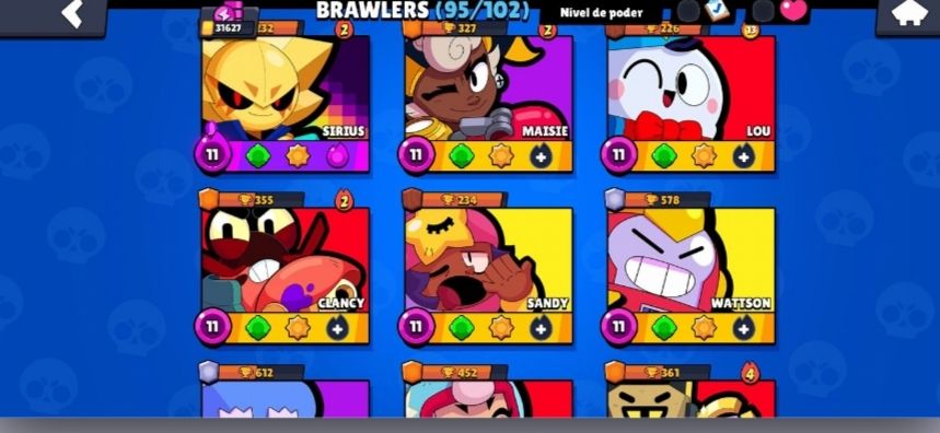 Conta de brawl stars forte e bem upada