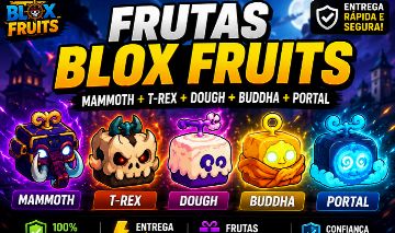 Frutas Blox Fruits | Dough, T-Rex, Mammoth, Buddha e Portal