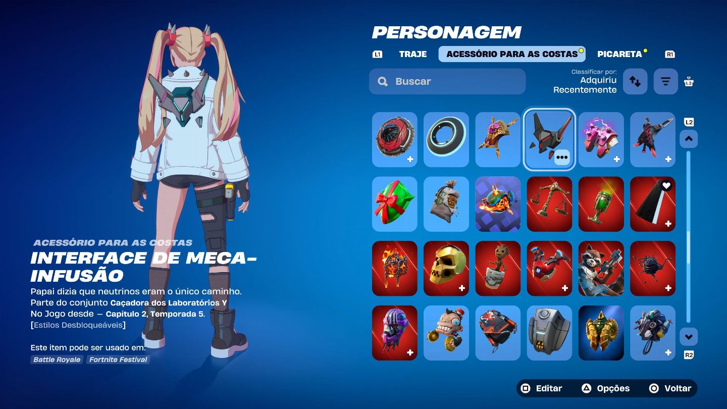 Conta de Fortnite antiga com 169 skins desde a temporada 3