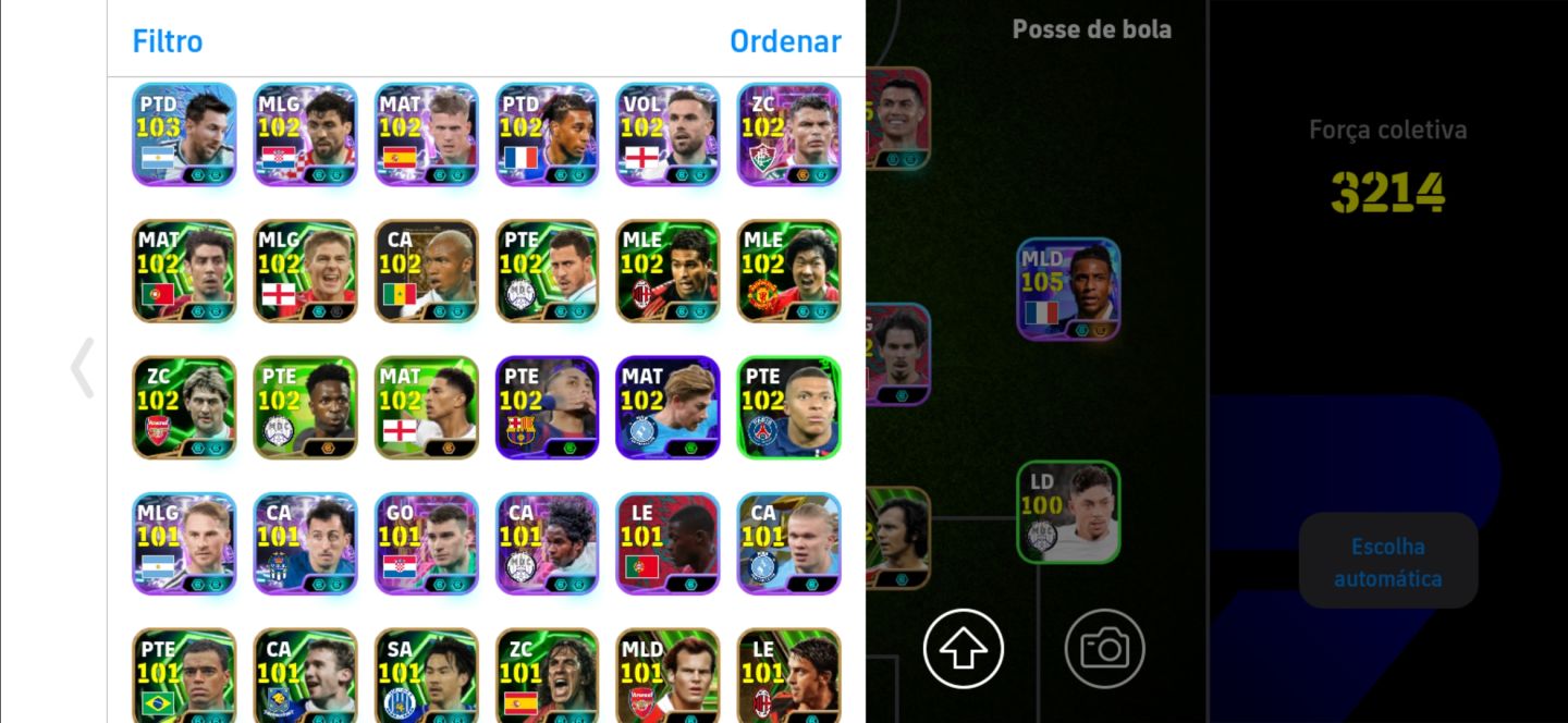 Conta de efootball mobile competitiva para pegar divisao 1