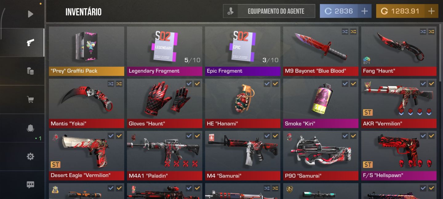 Conta Standoff 2 | Inventário Vermelho