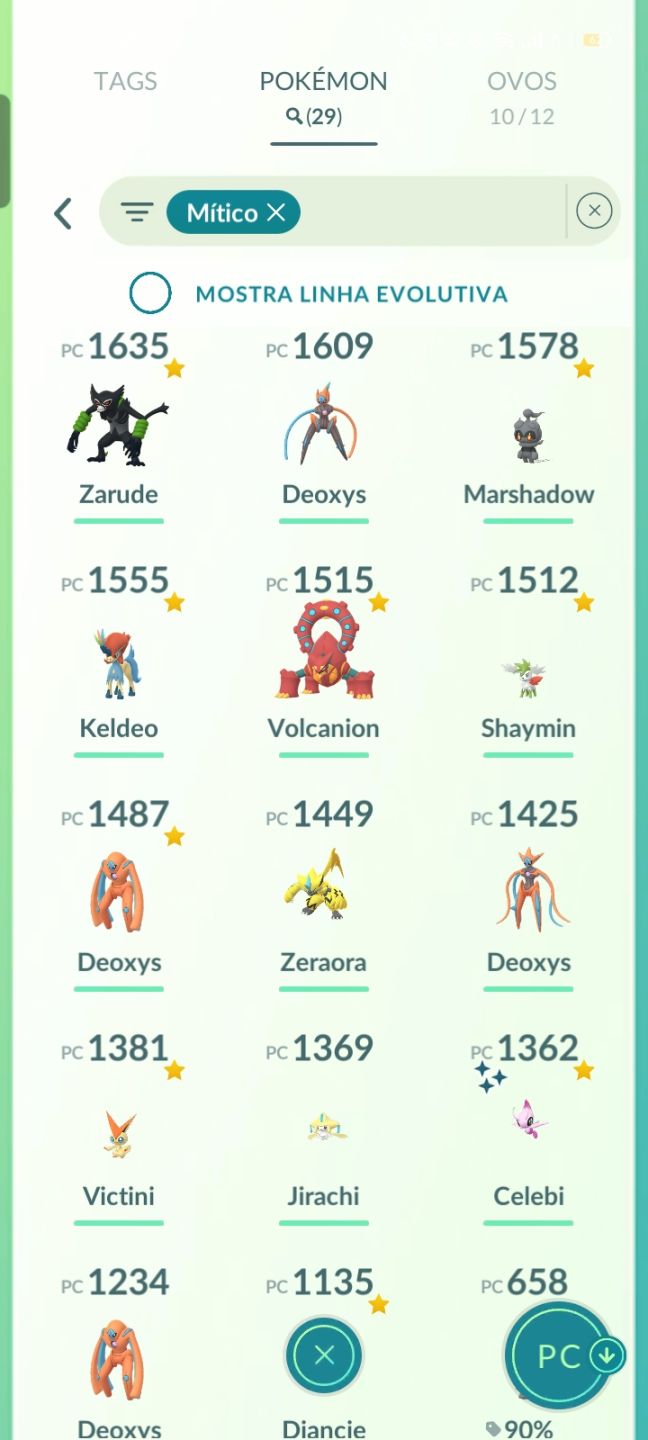 CONTA POKEGO - LVL 72 - ANO 2020 - 638 BRILHANTES - 100 MEGA EVOLUÇÕES