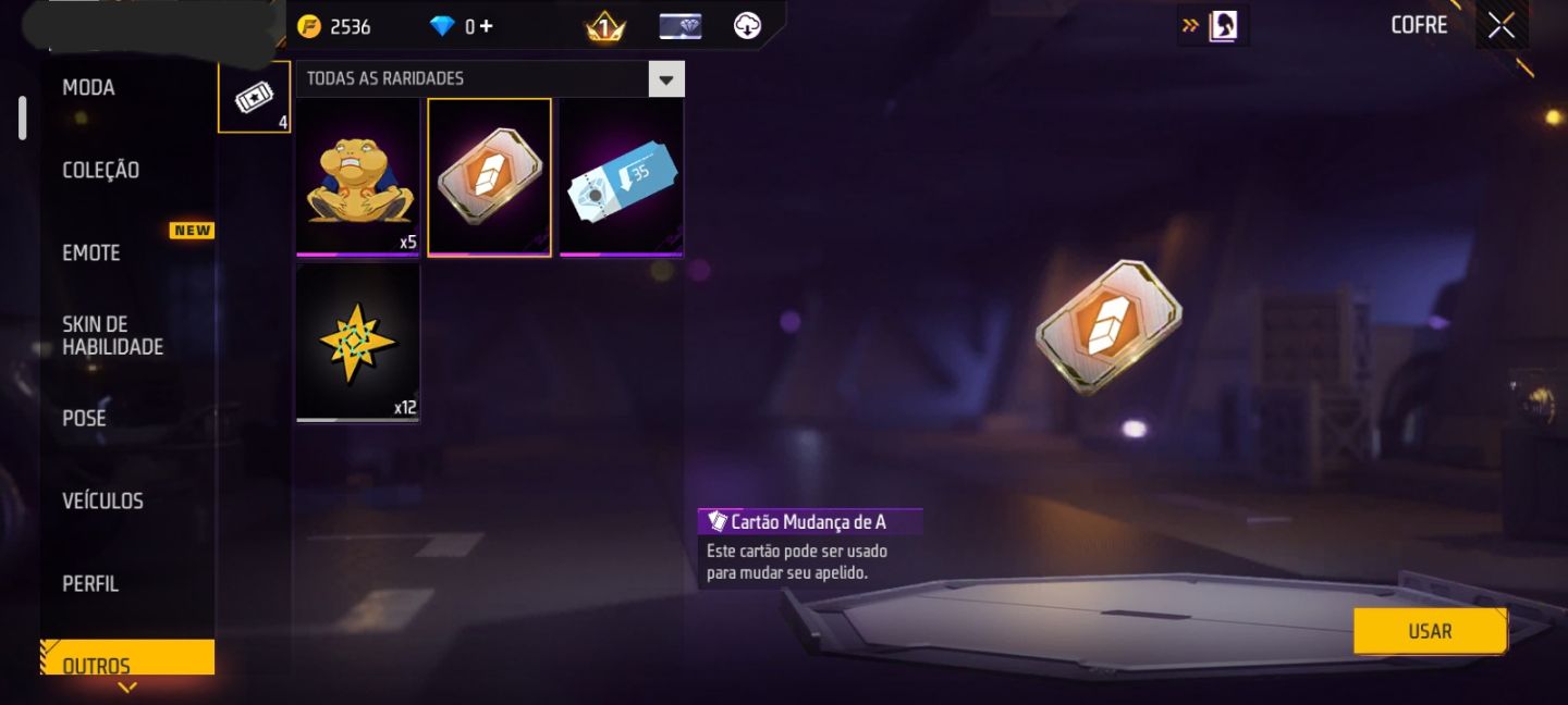 CONTA COM FURIA SOBRE RODAS + AGUIA RUBLIA + ASA DELTA NOVE CALDA + EMOTE NARUTO