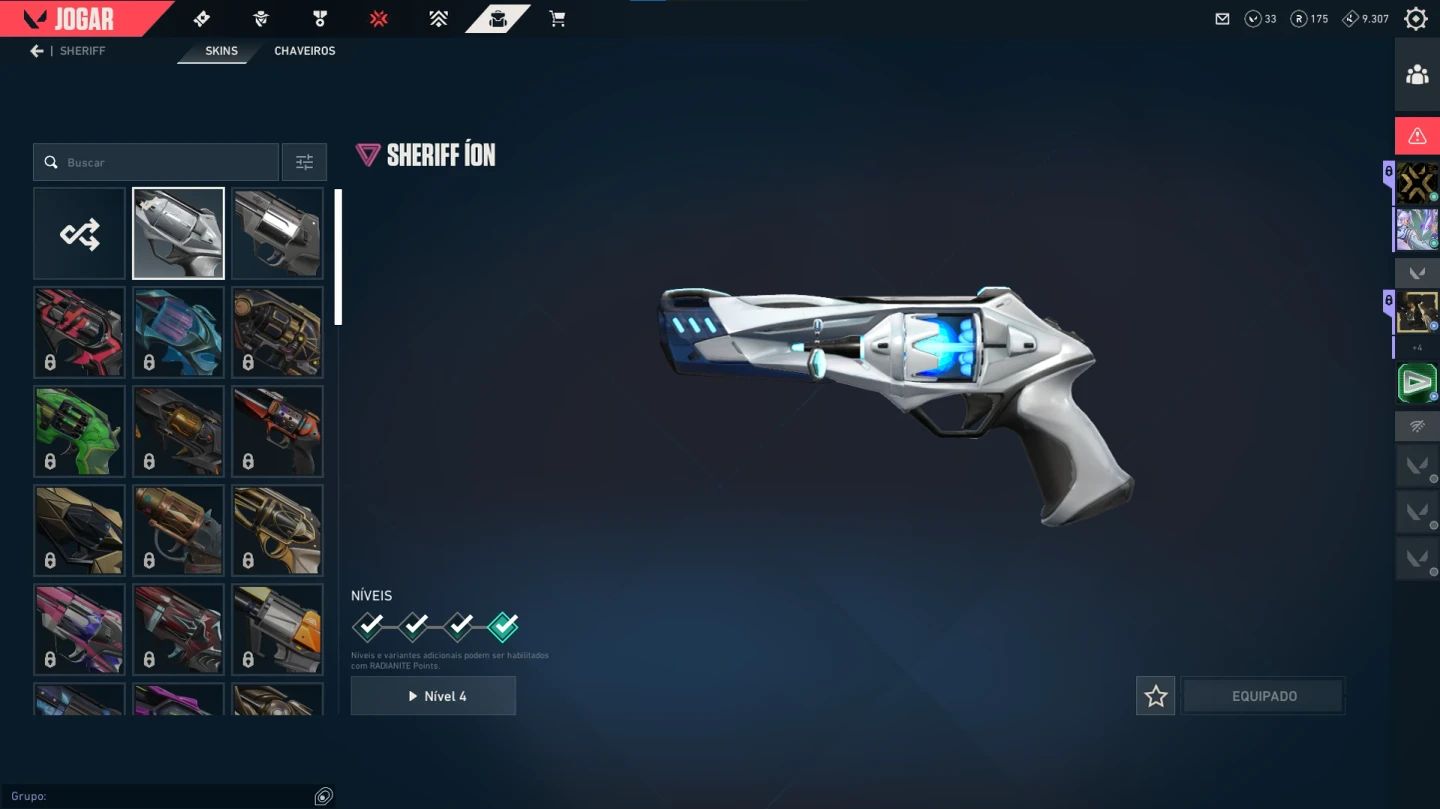 CONTA VALORANT COM SKIN DE FACA, VANDA, PHANTOM, SHERIFF E GHOST