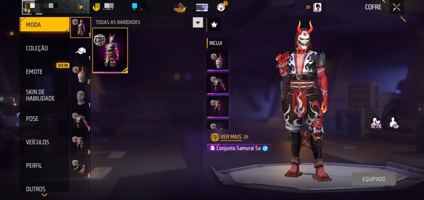 PROMOÇÃO DE CONTAS [FREE FIRE] SKINS EVENTO ESCARLATE [LEIA A DESCRIÇÃO]