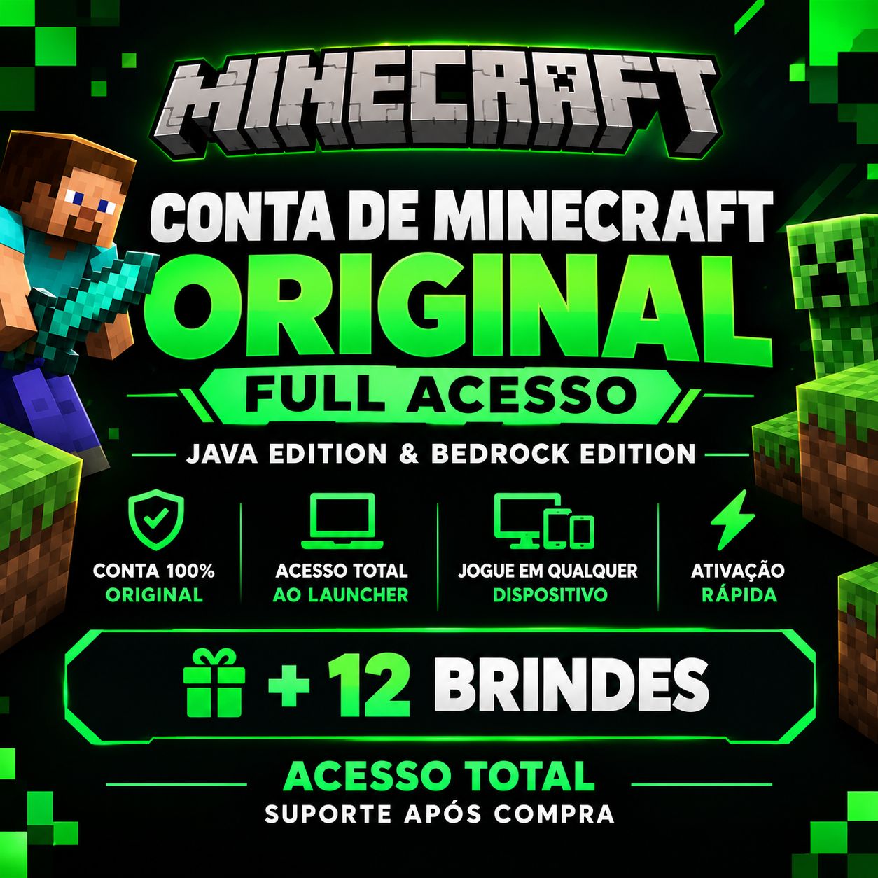 MINECRAFT FULL ACESSO ORIGINAL