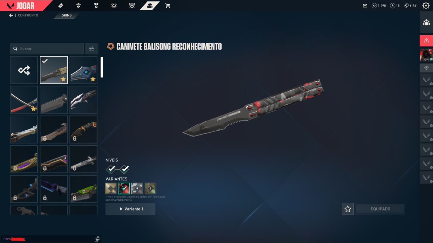 CONTA DE VALORANT COM VARIAS SKINS PLATINA 3