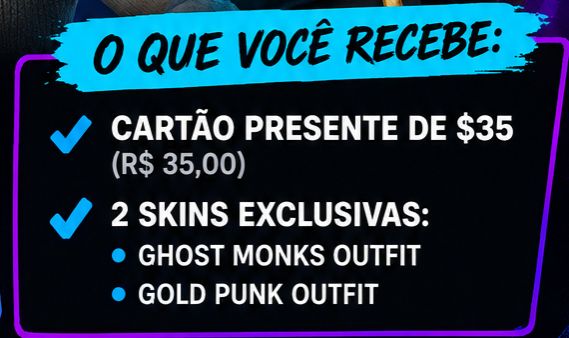 Código bundles exclusivo skins Ghost + cartão presente Fortnite