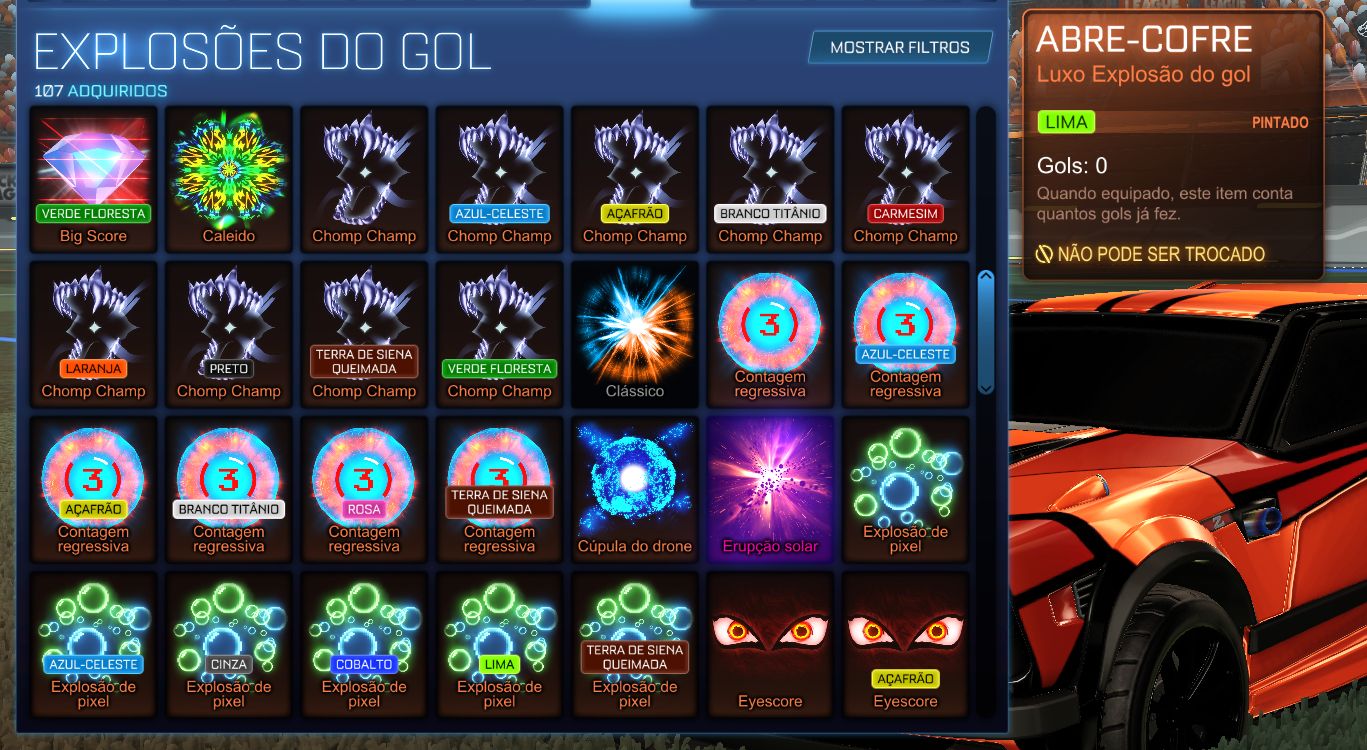 CONTA ROCKET LEAGUE - TAGS GC | NÍVEL 1415 | WINRATE 70.5%