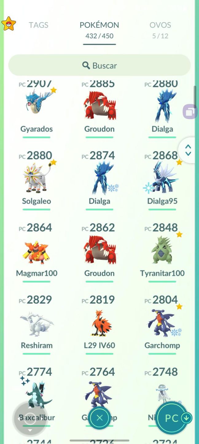 Conta de Pokemon Go lv55 com mais de 125 shines e diversos lendarios