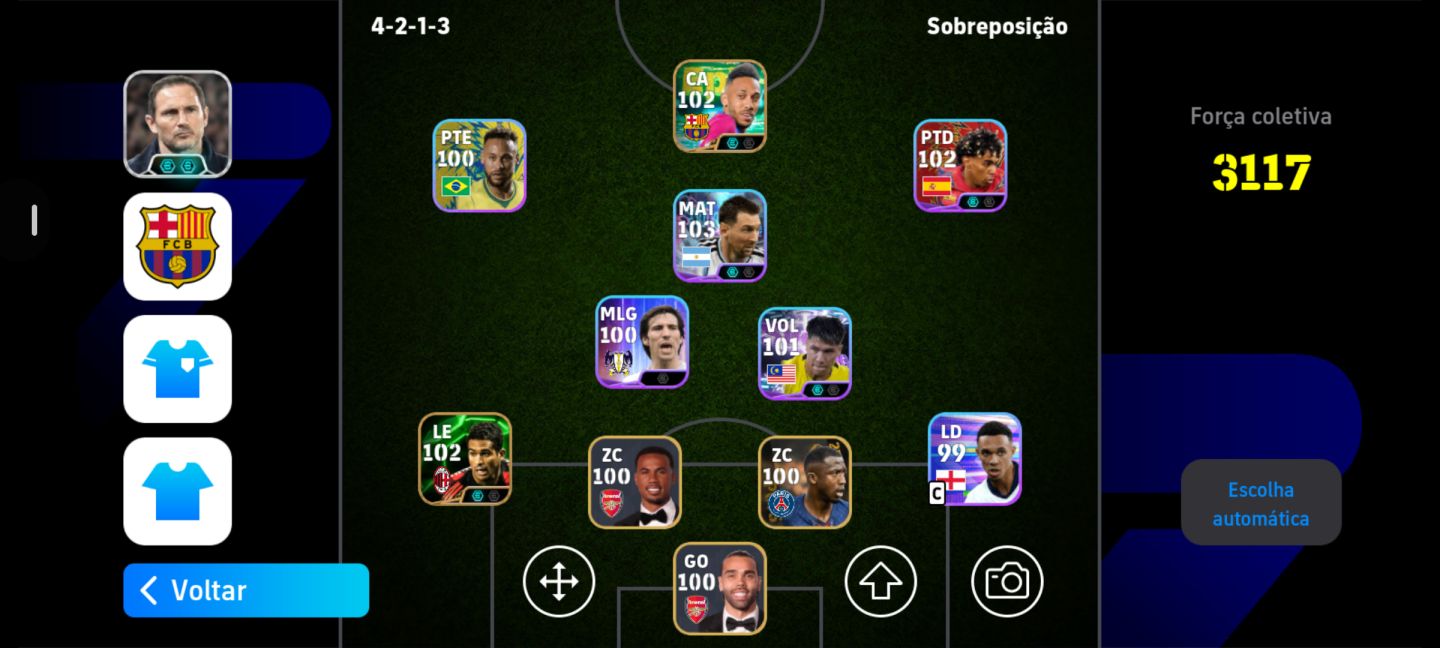 Conta efootball iniciante