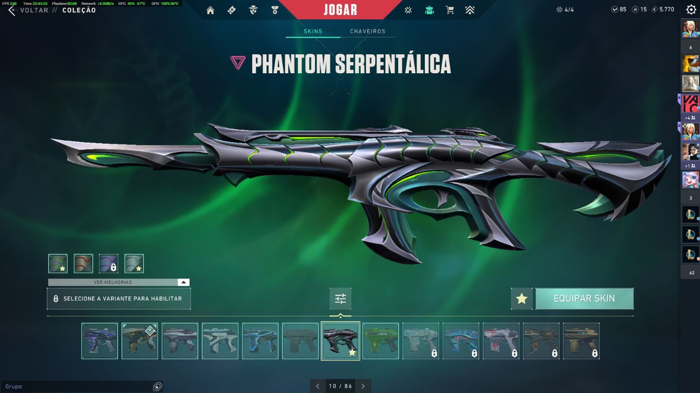 CONTA VALORANT NIVEL 441 - ELO: PLAT 3